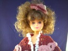 Vintage Fashion Doll 14  Tall With Hand Crochet Dress   Hat