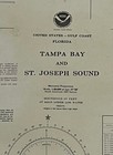 Vtg Tampa Bay St joseph Sound Noaa Nautical Map 30th Ed Nov 16 85 Loran-c  11412