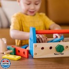 Melissa   Doug Take-along Tool Kit Wooden Construction Toy  24 Pcs 