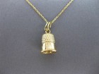 Estate 14kt Yellow Gold 3d Classic Sewing Thimble Charm Pendant  25062