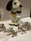 Vintage 5 Dalmation Figurines Pre-owned Please Read