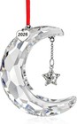 New 2026 Christmas Moon Crystal Ornament  Clear Hanging Suncatcher Home Decor