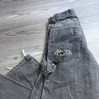 Vintage Lee Pipes Rivited Black Jeans Boys 26x30 Wide Leg Baggy Skater Y2k