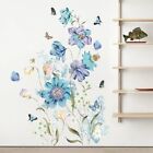 Removable Butterfly Blue Flower Decal Wall Stickers Vinyl Art Bedroom Home Decor