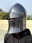Medieval Barbuta Knight Helmet Spartacus Fantasy Knight Silver black Armor Gift