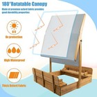 Petscosset Sandbox With Cover For Kids Outdoor Wooden 47x47 Sand Boxes With Lid 