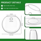 6pcs Wall Vases  Clear Hanging Glass Planters For Home Office Decor