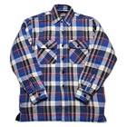 Vtg Expressions Quilt Lined Flannel Shirt Jacket Mens M Plaid 80s Usa