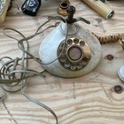 Vintage Telephone Parts Lot White Blue Tan Bell Itt Candlestick Western Electric