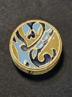 Vintage Estee Lauder Youth Dew Solid Perfume Compact Blue Yellow Enamel Swirl 1 
