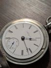 Antique Elgin 18s Pocket Watch C 1898 Keystone Silveroid Case Enamel Dial Runs
