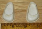 Set Of Vintage 1960 s Baby Doll White Plastic Shoes And Socks - 1 Pair - 3