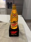 Vintage Miller Genuine Draft Bar Light Lamp Beer Bottle Milwaukee Cold Filtered 