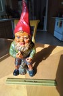 Heissner Fisherman Garden Gnome Large Terra Cotta Vintage Germany