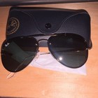 Ray-ban Aviator Sunglasses Gold Metal Frame Black Tinted Glass Lenses