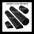 Foam Roller Yoga Exercise Fitness 6x36 Half Roll Black