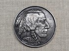 1970s Vintage Native American Belt Buckle Indian Head Nickel Coin Western Cowboy