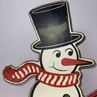 Vintage Rare 1950 s Snowman  let It Snow   Metal Sign