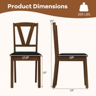 Dining Chairs Set Of 2 Pu Leather Dining Room Chairs With Hollowed Backrests