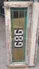 Antique Leaded Stained Glass Transom Windows Set Of 2  1890s Reclaimed Salvage