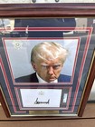 President Donald Trump Signed Autographed Framed Bookplate Psa Encapsulated