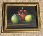 Set Of 3 Vintage Original Erpinest Still Life Oil Paintings 13    X 10 5   