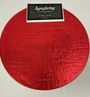 Set Of 4 - 15  Round Metallic Vinyl Placemats  Elegant Openwork Design