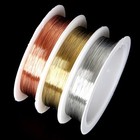 Basoteeuo 3 Rolls Jewelry Beading Wires  0 3mm   28 Gauge Tarnish Resistant Copp