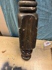 Vtg Salvage Turned Pine Wood Finial  Bed Newel  Porch Posts  columns 43 5    T  2 