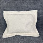 Vintage Yves Delorme Quilted Ecru Accent Lumbar Throw Pillows 100  Cotton Pair