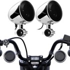 Refurb 300w Bluetooth Motorcycle Audio Stereo Chrome Speakers System Harley Usb
