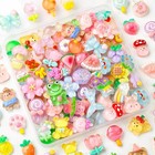 60pcs Cute Slime Charms Mixed Flatback Resin Set 60 Styles Multicolor 