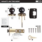 Ilyapa Privacy Door Knob For Bed bath - Ball  Matte Black
