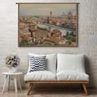 View Of Florence And The Arno Cityscape Italian Tapestry Wall Art Hanging  new 
