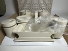 Vintage Nos Tupperware Table Serving Set Off White Butter Salt Pepper Sugar