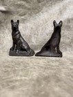 Antique Cast Iron German Shepherd  police Dog  Bookend Pair
