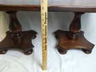Ethan Allen Old Tavern Antiqued Pine Square Pedestal End Table Pair 12-8054