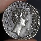 Mark Antony Octavian Augustus Denarius Ancient Roman Republic Silver Coin 41bc