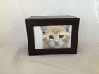 Pet Urn dog Cat Small Animal Cremation Urn Photobox pet Memorial color Cherry
