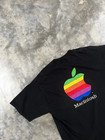 Rare Vintage 90s Apple Macintosh Logo Black Tee Sz  Xl
