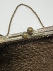 Antique 1920s Micro Beaded Flapper Purse Fringe Evening Bag Metal Frame