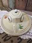 Mint Vintage Porcelain Ceiling Light Fixture Floral 3 Bulb Porcelier Art Deco
