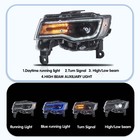 Vland Led Headlights For Jeep Grand Cherokee 2014-2022 W animation   Blue Drl