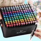24-80 Color Dual Tip Art Markers Set For Drawing Sketching Manga Graffiti