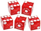 Genuine The Linq Vegas Casino Craps Dice Red Polished Set 5 Matching Serial  s