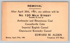 C1901 Boston To State Farm Ma Postal Card Ed Alden Business Connellsville Coke