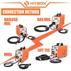 Hitbox 4 In 1 Mig Welder 200amp Dc Inverter Gasless Gas Mig Tig Welding Machine