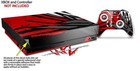 Skin For Xbox One X Console Controller Baja 0040 Red Decal