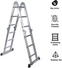 12 5ft Extension Multifunction Aluminum 7-in-1 Folding Step Ladder Scaffold Usa   