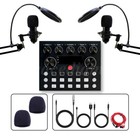 2 Studio Recording Kit Podcast Equipment Bundle Music Mixer Headphones Bm-800
